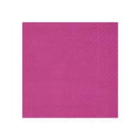 SERVIETTES COCKTAIL CRYSTAL FUCHSIA 21X20CM X25