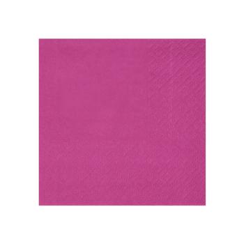 SERVIETTES COCKTAIL CRYSTAL FUCHSIA 21X20CM X25