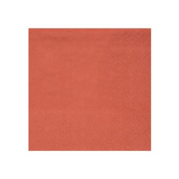 SERVIETTES COCKTAIL CRYSTAL TERRACOTTA 21X20CM X25