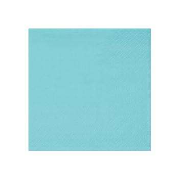 SERVIETTES COCKTAIL CRYSTAL BLEU CIEL 21X20CM X25