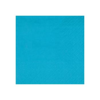SERVIETTES COCKTAIL CRYSTAL AQUA TURQUOISE 21X20CM X25