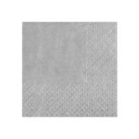 SERVIETTES COCKTAIL CRYSTAL ARGENT 21X20CM X25