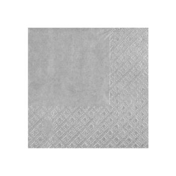 SERVIETTES COCKTAIL CRYSTAL ARGENT 21X20CM X25