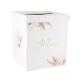 URNE MERCI PAMPAS FLEURS DE COTON ET OR 21X25CM