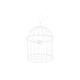 CAGE DECORATIVE BLANCHE 24CM