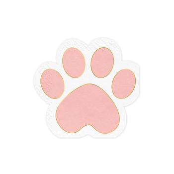 SERVIETTES PATTES DE CHAT 15,5X14,5CM  X12