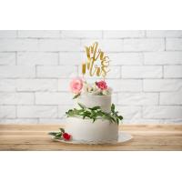 CAKE TOPPER MR ET MRS OR 25,5CM