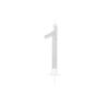 BOUGIE CHIFFRE 1 CALLIGRAPHIE PAILLETTE ARGENT 10,5CM