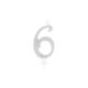 BOUGIE CHIFFRE 6 CALLIGRAPHIE PAILLETTE ARGENT 10,5CM