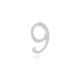 BOUGIE CHIFFRE 9 CALLIGRAPHIE PAILLETTE ARGENT 10,5CM