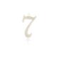 BOUGIE CHIFFRE 7 CALLIGRAPHIE PAILLETTE OR 10,5CM