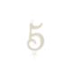 BOUGIE CHIFFRE 5 CALLIGRAPHIE PAILLETTE OR 10,5CM