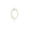 BOUGIE CHIFFRE 0 CALLIGRAPHIE PAILLETTE OR 10,5CM