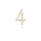 BOUGIE CHIFFRE 4 CALLIGRAPHIE PAILLETTE OR 10,5CM