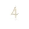 BOUGIE CHIFFRE 4 CALLIGRAPHIE PAILLETTE OR 10,5CM