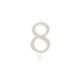 BOUGIE CHIFFRE 8 CALLIGRAPHIE PAILLETTE OR 10,5CM
