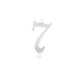 BOUGIE CHIFFRE 7 CALLIGRAPHIE PAILLETTE ARGENT 10,5CM
