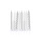 BOUGIES FANTAISIES ARGENT ET PAILLETTES 7,5cm X8