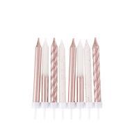 BOUGIES FANTAISIES ROSE GOLD ET PAILLETTES 7,5cm X8