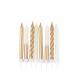 BOUGIES FANTAISIES OR ET PAILLETTES 7,5cm X8