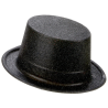 CHAPEAU HAUT DE FORME PAILLETTE NOIR