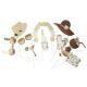 KIT PHOTOBOOTH TROPICOOL BLANC/CAMEL/OR 11 PIECES