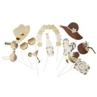 KIT PHOTOBOOTH TROPICOOL BLANC/CAMEL/OR 11 PIECES