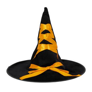 CHAPEAU SORCIERE LACET ORANGE