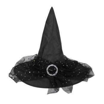 CHAPEAU SORCIERE AVEC BROCHE