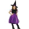 COSTUME SORCIERE NOIR ET VIOLET 10/12 ANS