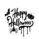 POCHOIR DECO GATEAU HAPPY HALLOWEEN 25CM