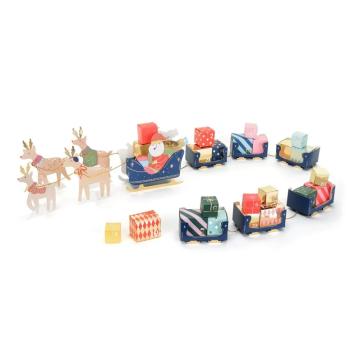 CALENDRIER DE L'AVENT TRAINEAU DE PERE NOEL