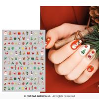 AUTOCOLLANTS ONGLES PERE NOEL