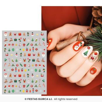 AUTOCOLLANTS ONGLES PERE NOEL