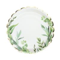 ASSIETTES EUCALYPTUS 23CM X8