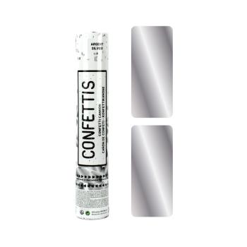 CANON A CONFETTIS ARGENT 30CM