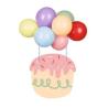 CAKE TOPPER BALLONS COULEURS MIX 29CM (10ballons+2pailles...)