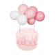CAKE TOPPER BALLONS ROSE 29CM (10ballons+2pailles...)