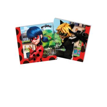 SERVIETTES 2 PLIS MIRACULOUS 33X33CM X20