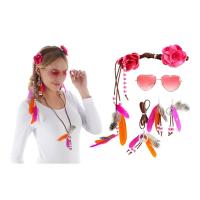 KIT HIPPIE LUXE 4 PIECES (lunettes/bandeau/boucles oreilles/collier)