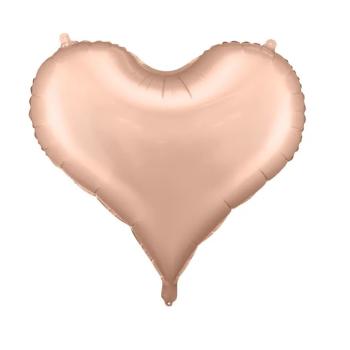 BALLON ALU COEUR ROSE GOLD 61X53CM