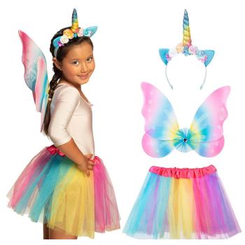SET FEE LICORNE (tiare+ ailes+ tutu)