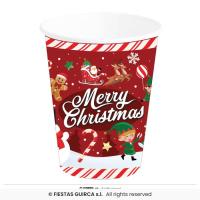 GOBELETS MERRY CHRISTMAS 240ML X6