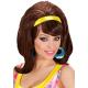 PERRUQUE ANNEES 60 BRUNE AVEC BANDEAU