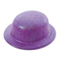 CHAPEAU MELON PAILLETTE VIOLET