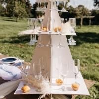 PYRAMIDE A FLUTES BLANC 55X79CM