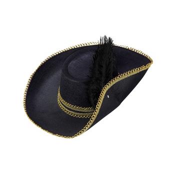 CHAPEAU MOUSQUETAIRE EN FEUTRE AVEC PLUME ADULTE