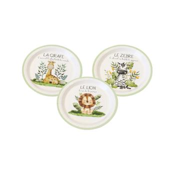 ASSIETTE CARTON ANIMAUX DE LA SAVANE 18CM X6