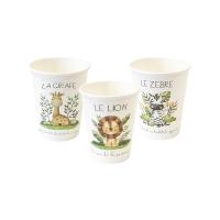 GOBELET CARTON ANIMAUX DE LA SAVANE 250ML X6