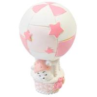 OURSON FILLE DANS MONGOLFIERE EN RESINE 3.5X3.5X6CM